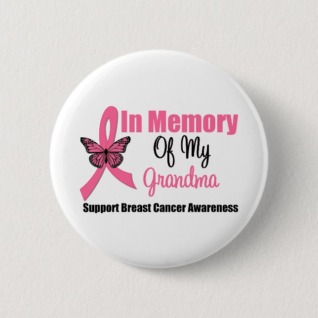 In Memory of My Grandma Pinback Button (Front)