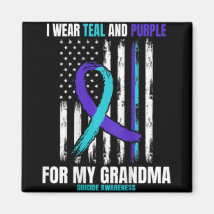 In Memory Of My Grandma Suicide Awareness Flag Byc Magnet