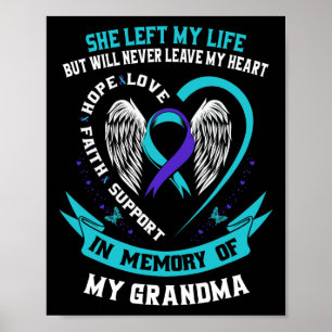 In Memory of my Grandma Suicide Awareness Memorial Poster
