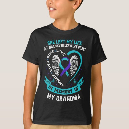 In Memory of my Grandma Suicide Awareness Memorial T_Shirt