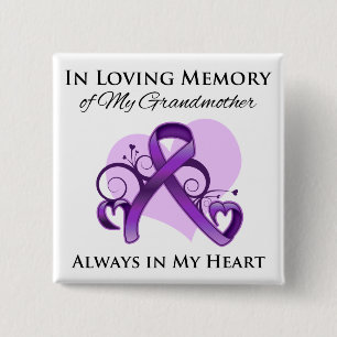 In Memory of My Grandmother - Pancreatic Cancer Button