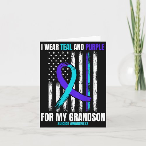 In Memory Of My Grandson Suicide Awareness Flag Ba