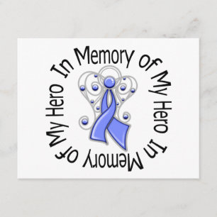In Memory of My Hero Esophageal Cancer Angel Wings Invitation