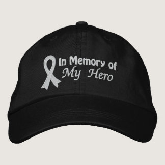 In Memory of My Hero - Lung Cancer Embroidered Baseball Cap