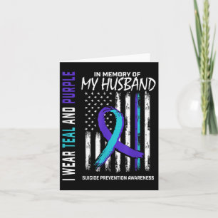 In Memory Of My Husband Suicide Awareness Preventi Card