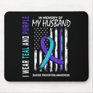 In Memory Of My Husband Suicide Awareness Preventi Mouse Pad