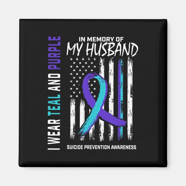 In Memory Of My Husbynd Suicide Awareness Preventi Magnet (Front)