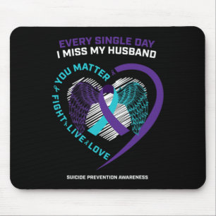 In Memory Of My Loving Husband Suicide Prevention Mouse Pad