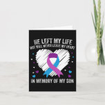 In Memory Of My Loving Son Suicide Prevention Awar Card