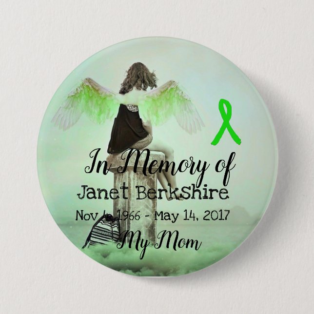 In Memory of My Mom Lyme Memorial Button (Front)