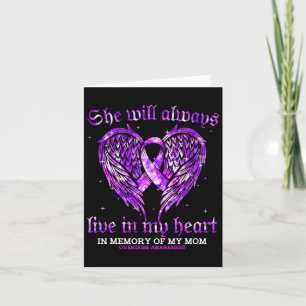 In Memory Of My Mom Overdose Awareness Angel Wing Card