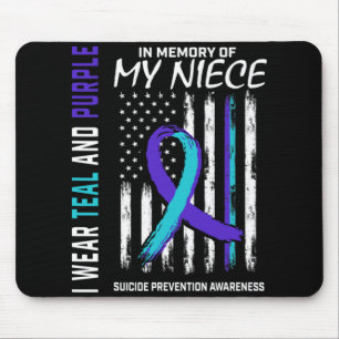 In Memory Of My Niece Suicide Awareness Prevention Mouse Pad