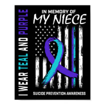 In Memory Of My Niece Suicide Awareness Prevention Poster