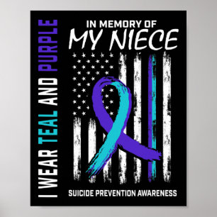 In Memory Of My Niece Suicide Awareness Prevention Poster