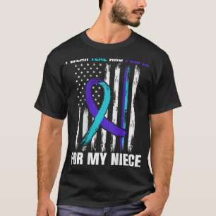 In Memory Of My Niece Suicide Awareness Usa Flag C T-Shirt