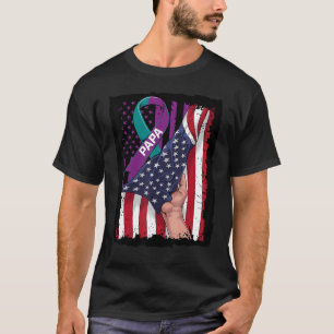 In Memory of my Papa Suicide Awareness American Fl T-Shirt