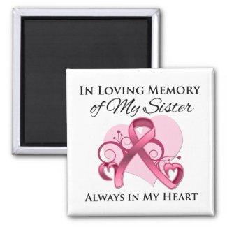In Memory of My Sister - Breast Cancer Fridge Magnet