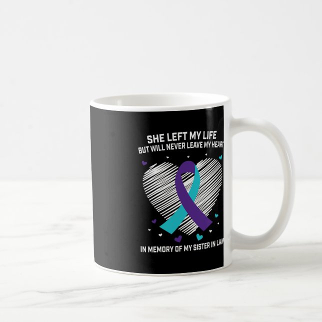 In Memory of my Sister In Law Suicide Awareness Pr Coffee Mug (Right)