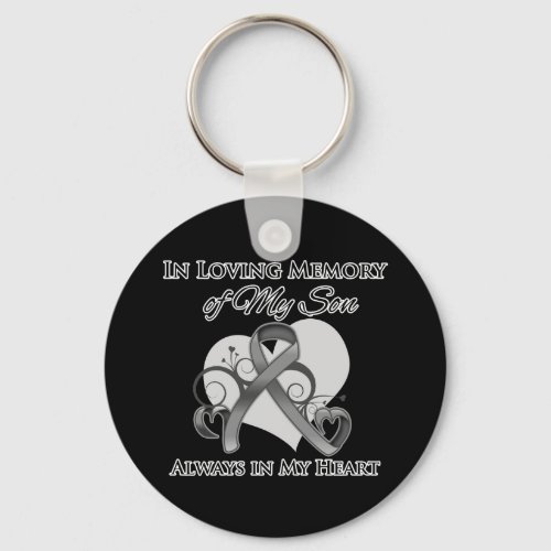 In Memory of My Son _ Brain Cancer Keychain