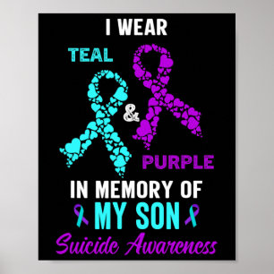 In Memory Of My Son Mom Dad Suicide Prevention Awa Poster