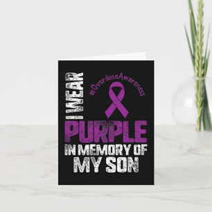 In Memory Of My Son Overdose Awareness Month Ribbo Card