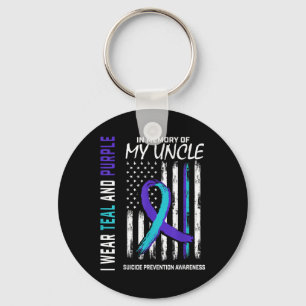 In Memory Of My Uncle Suicide Awareness Prevention Keychain