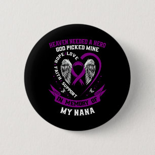 In Memory Of Nana Pancreatic Cancer Awareness Memo Button