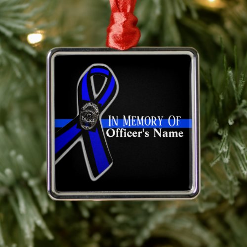 IN MEMORY OF OFFICER SUPPORT POLICE ORNAMENT