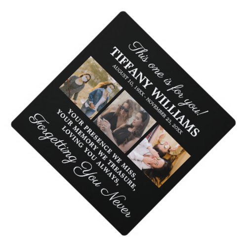 In Memory of Photo Tribute Graduation Cap Topper In Memory of Photo Tribute Graduation Cap Topper