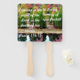 In Memory of Psalm 116:15 Hand Fan