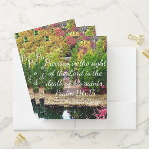 In Memory of Psalm 116:15 Pocket Folder
