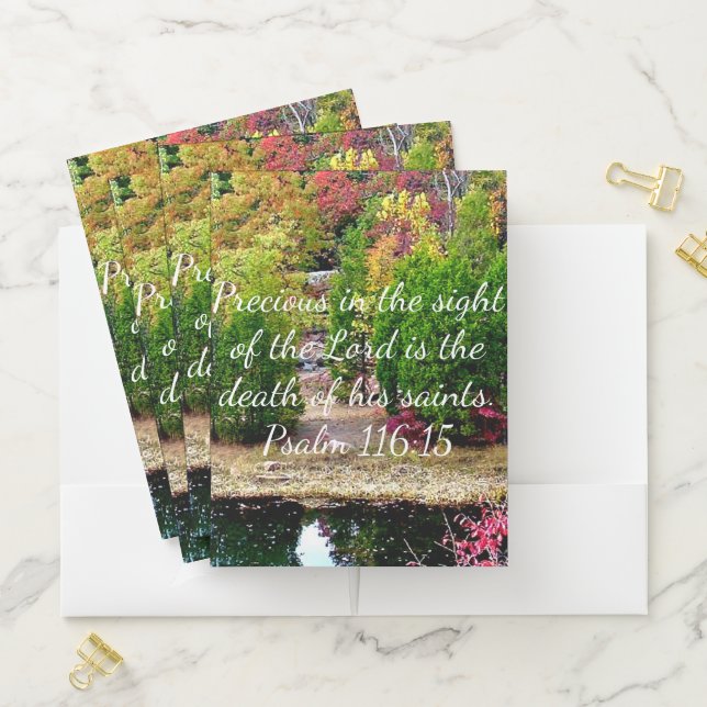 In Memory of Psalm 116:15 Pocket Folder (In Situ)