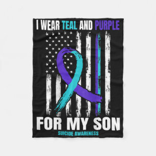 In Memory Of Son Suicide Awareness Flag Ck Print G Fleece Blanket