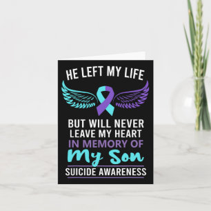 In Memory Of Son Suicide Awareness Prevention Card