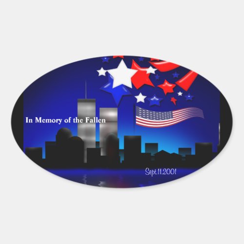 In Memory of the Fallen Sept 11 Memorial Sticker