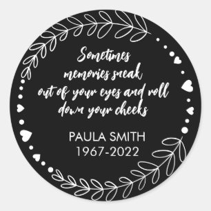 In Memory Of. tissue stickers