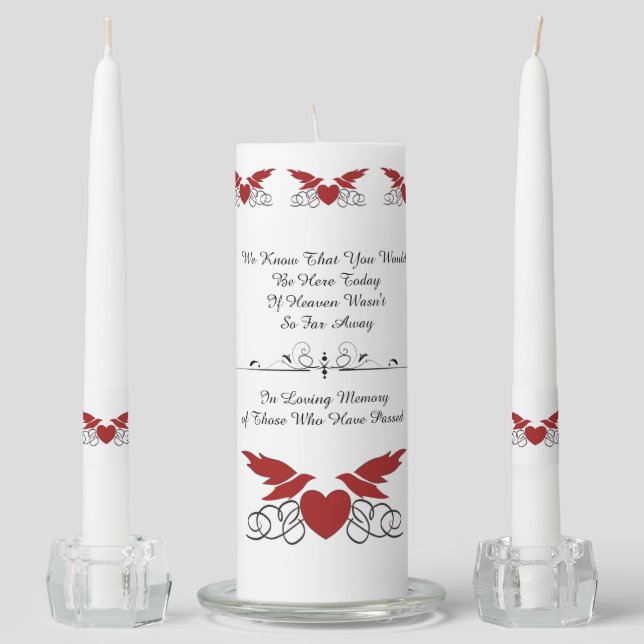 In Memory of Unity Candle Set (Front)