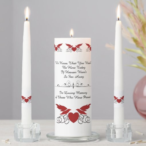 In Memory of Unity Candle Set Zazzle