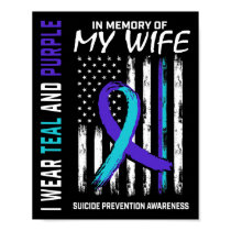 In Memory Of Wife Suicide Awareness Prevention Fla Poster