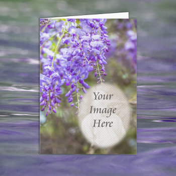 "in Memory Of" With Wisteria And Photo Placement Announcement by vh_creativephoto at Zazzle