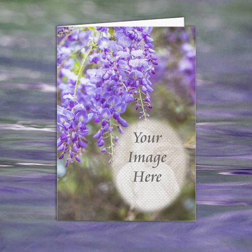In Memory Of with Wisteria and Photo Placement Announcement