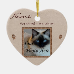 In Memory of Your Cat - Custom Memorial Ceramic Ornament