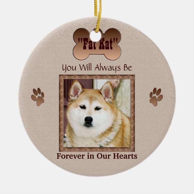 In Memory of Your Dog Ceramic Ornament (Front)