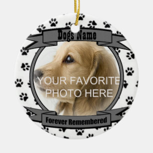 In Memory of Your Dog Forever Remembered Ceramic Ornament