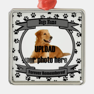 In Memory of Your Dog Forever Remembered Metal Ornament