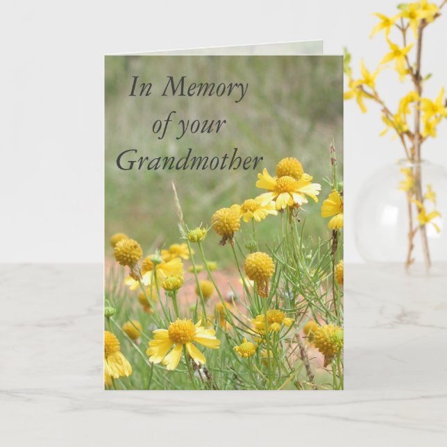 In Memory of your Grandmother Card by Janz (Yellow Flower)