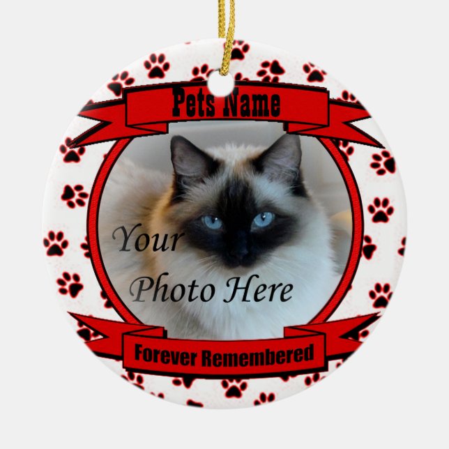 In Memory of Your Pet Forever Remembered Ornament (Front)