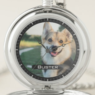 In Memory of Your Pet. Pet Photo on a Pocket Watch
