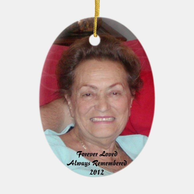 In Memory Ornament - Oval (Front)