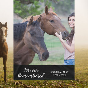 In Memory Pet Photo Template Your Custom Words Fleece Blanket